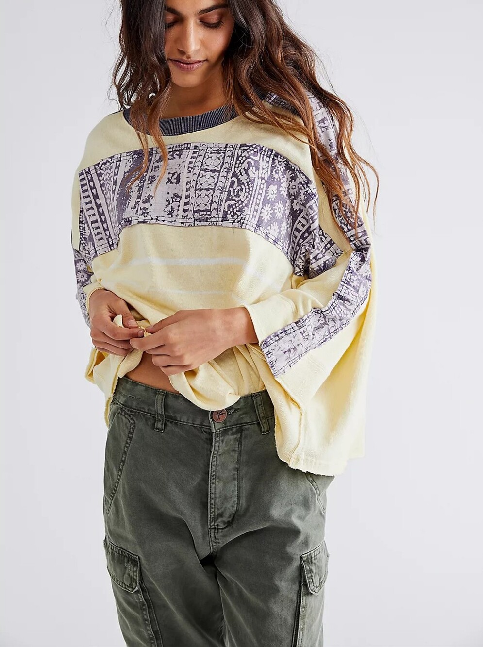 We The Free Happiness In Bloom Tee XL Boho Free People Oversized Floral Shirt